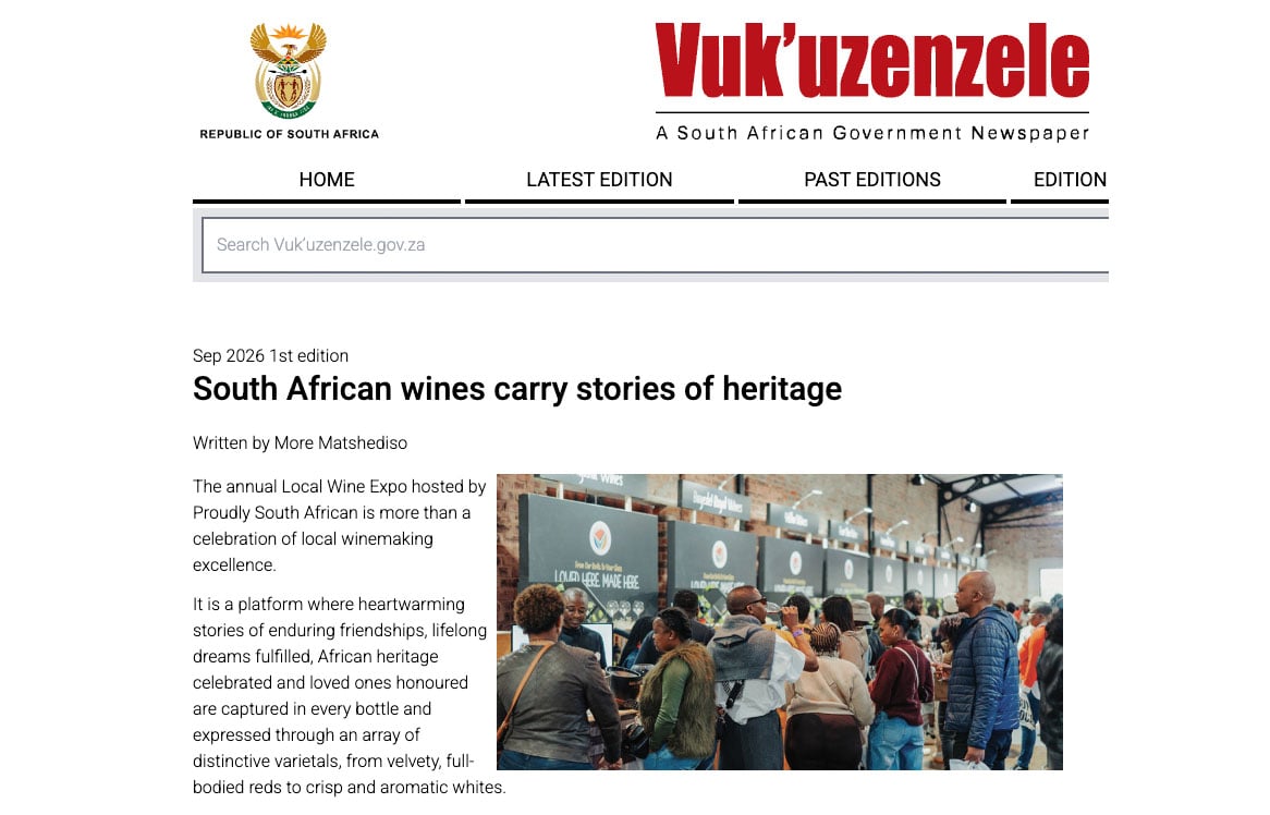 Vuk'uzenzele article screenshot